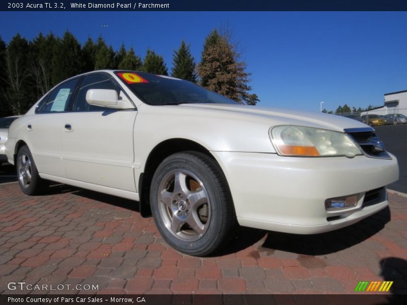 White Diamond Pearl / Parchment 2003 Acura TL 3.2