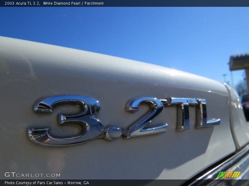 White Diamond Pearl / Parchment 2003 Acura TL 3.2