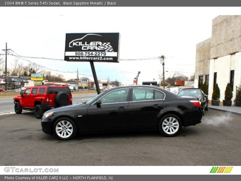 Black Sapphire Metallic / Black 2004 BMW 5 Series 545i Sedan