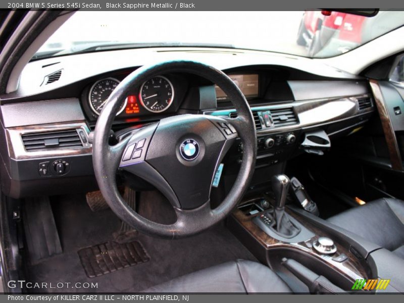Black Sapphire Metallic / Black 2004 BMW 5 Series 545i Sedan