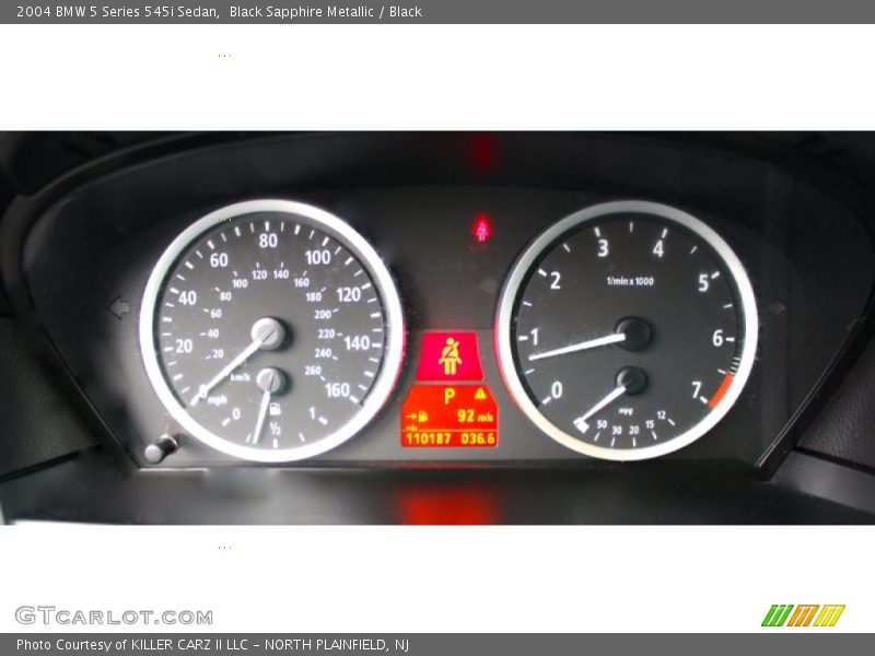 Black Sapphire Metallic / Black 2004 BMW 5 Series 545i Sedan
