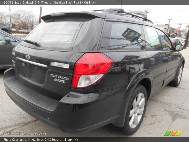 Obsidian Black Pearl / Off Black 2008 Subaru Outback 2.5i Wagon