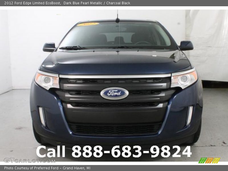 Dark Blue Pearl Metallic / Charcoal Black 2012 Ford Edge Limited EcoBoost