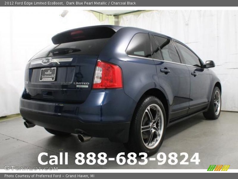 Dark Blue Pearl Metallic / Charcoal Black 2012 Ford Edge Limited EcoBoost