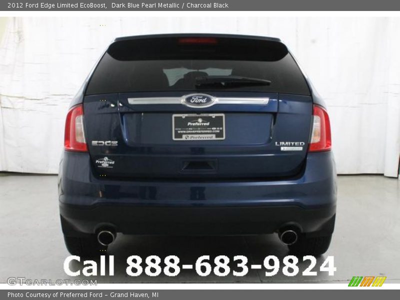 Dark Blue Pearl Metallic / Charcoal Black 2012 Ford Edge Limited EcoBoost