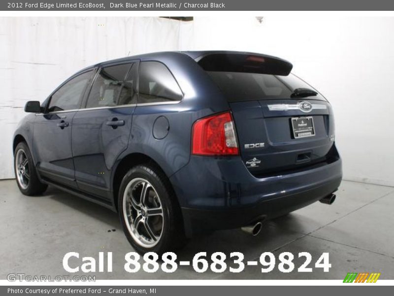 Dark Blue Pearl Metallic / Charcoal Black 2012 Ford Edge Limited EcoBoost