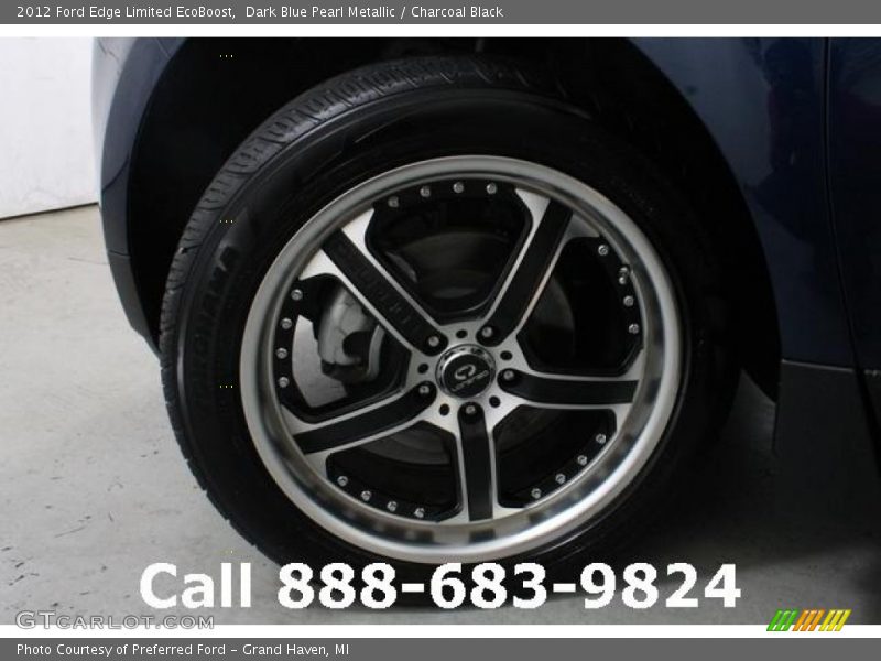 Dark Blue Pearl Metallic / Charcoal Black 2012 Ford Edge Limited EcoBoost