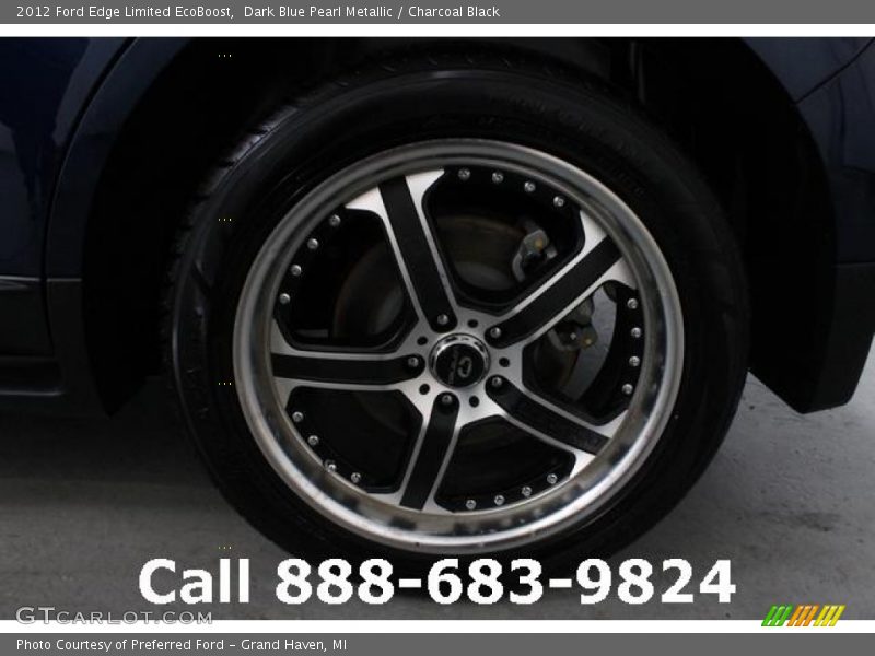 Dark Blue Pearl Metallic / Charcoal Black 2012 Ford Edge Limited EcoBoost