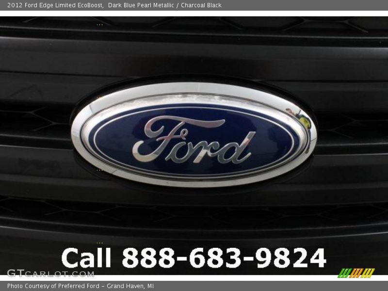 Dark Blue Pearl Metallic / Charcoal Black 2012 Ford Edge Limited EcoBoost