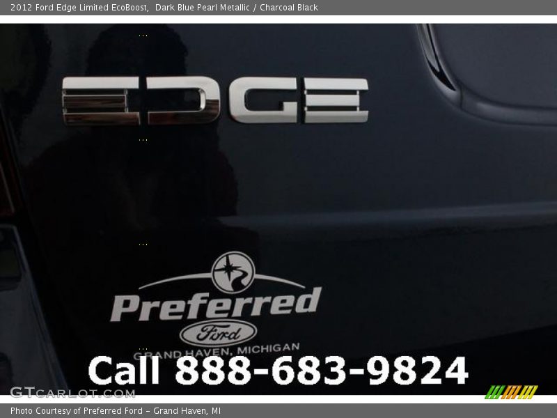 Dark Blue Pearl Metallic / Charcoal Black 2012 Ford Edge Limited EcoBoost