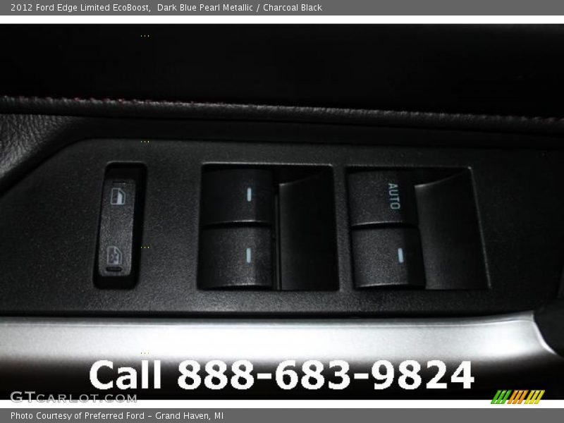Dark Blue Pearl Metallic / Charcoal Black 2012 Ford Edge Limited EcoBoost