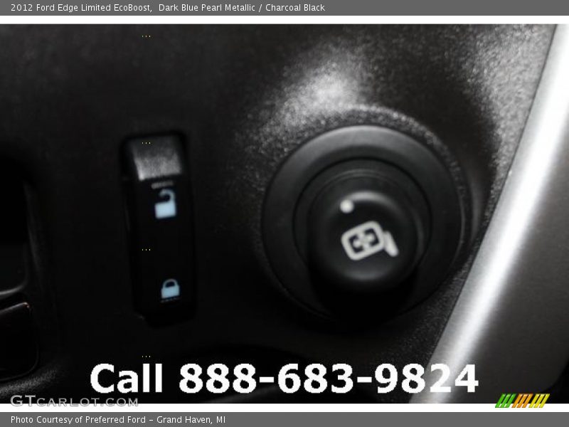 Dark Blue Pearl Metallic / Charcoal Black 2012 Ford Edge Limited EcoBoost