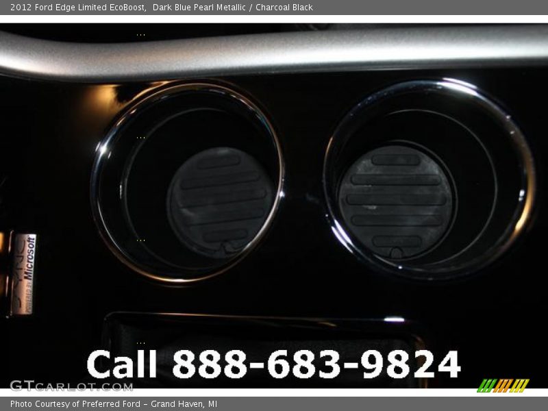Dark Blue Pearl Metallic / Charcoal Black 2012 Ford Edge Limited EcoBoost