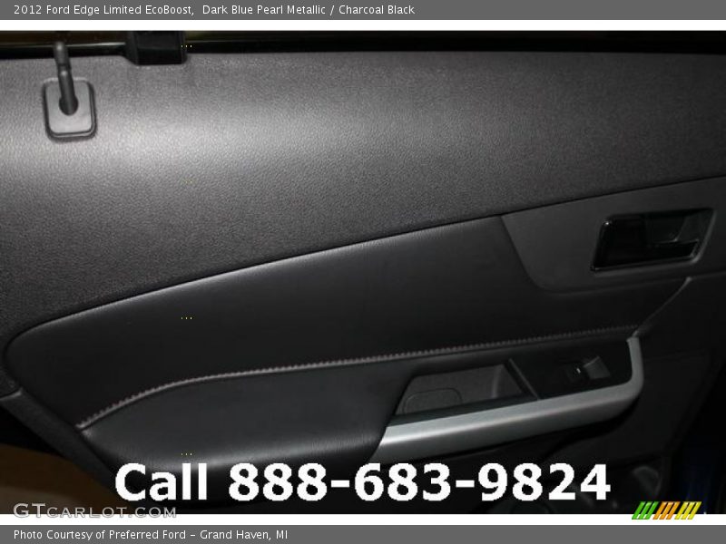 Dark Blue Pearl Metallic / Charcoal Black 2012 Ford Edge Limited EcoBoost