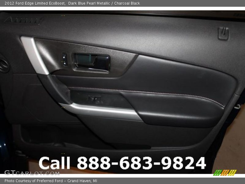 Dark Blue Pearl Metallic / Charcoal Black 2012 Ford Edge Limited EcoBoost