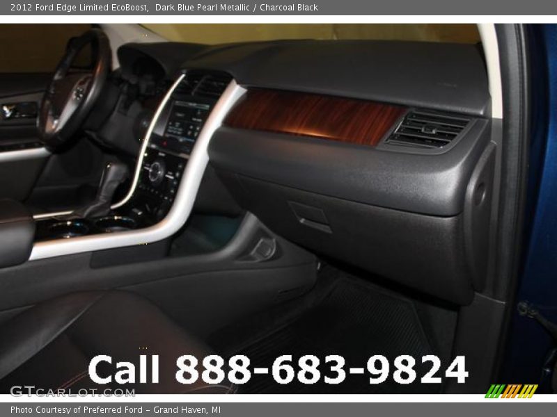Dark Blue Pearl Metallic / Charcoal Black 2012 Ford Edge Limited EcoBoost