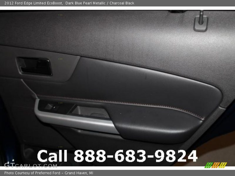 Dark Blue Pearl Metallic / Charcoal Black 2012 Ford Edge Limited EcoBoost