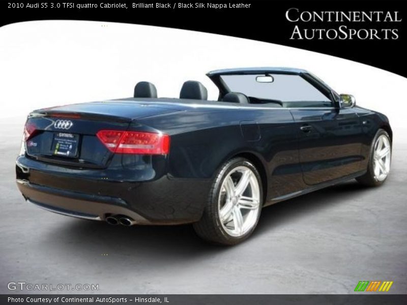 Brilliant Black / Black Silk Nappa Leather 2010 Audi S5 3.0 TFSI quattro Cabriolet