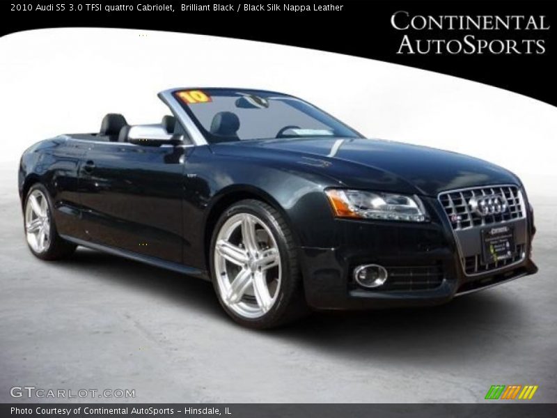 Brilliant Black / Black Silk Nappa Leather 2010 Audi S5 3.0 TFSI quattro Cabriolet
