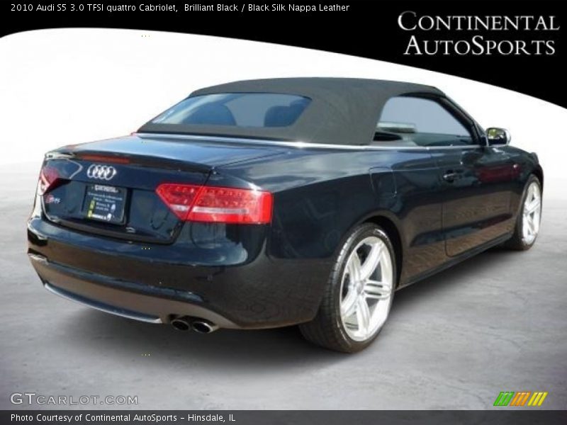 Brilliant Black / Black Silk Nappa Leather 2010 Audi S5 3.0 TFSI quattro Cabriolet