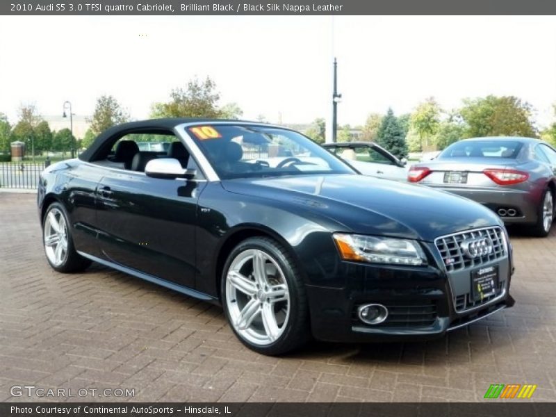 Brilliant Black / Black Silk Nappa Leather 2010 Audi S5 3.0 TFSI quattro Cabriolet
