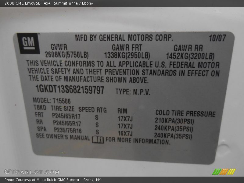 Summit White / Ebony 2008 GMC Envoy SLT 4x4
