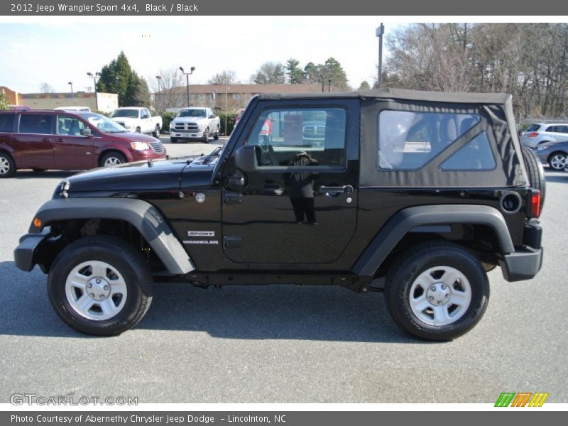 Black / Black 2012 Jeep Wrangler Sport 4x4