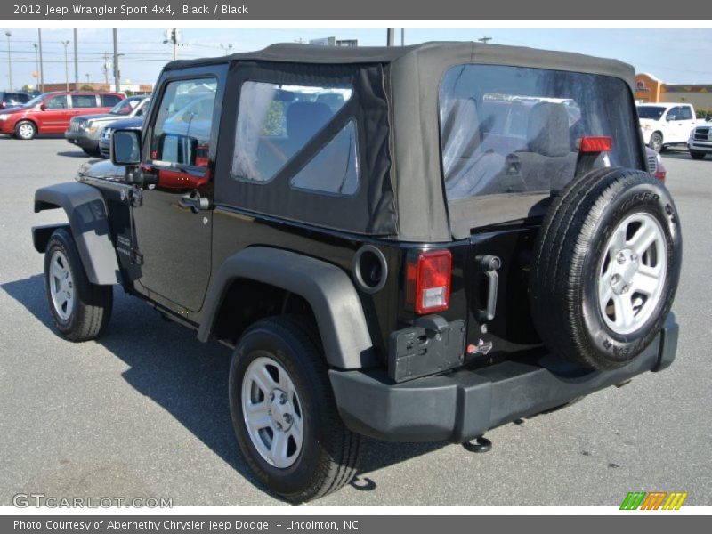 Black / Black 2012 Jeep Wrangler Sport 4x4