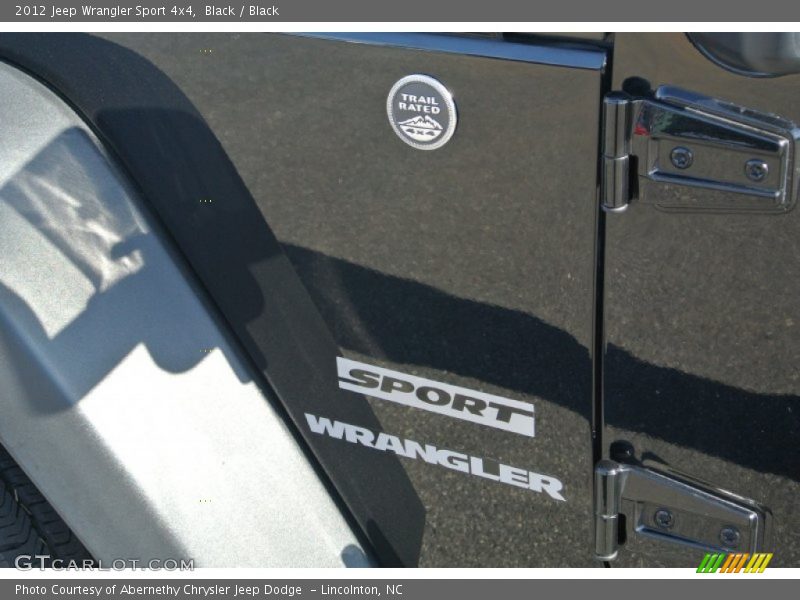 Black / Black 2012 Jeep Wrangler Sport 4x4