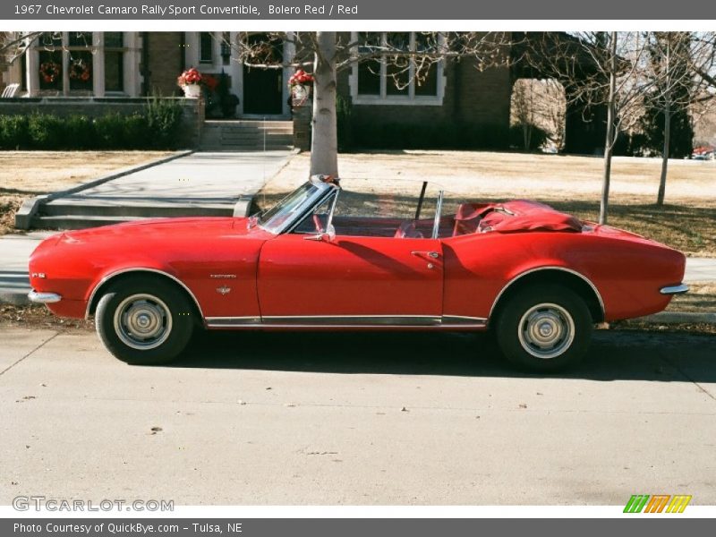 Bolero Red / Red 1967 Chevrolet Camaro Rally Sport Convertible