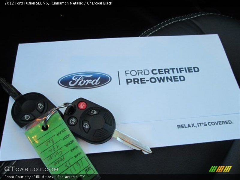 Cinnamon Metallic / Charcoal Black 2012 Ford Fusion SEL V6
