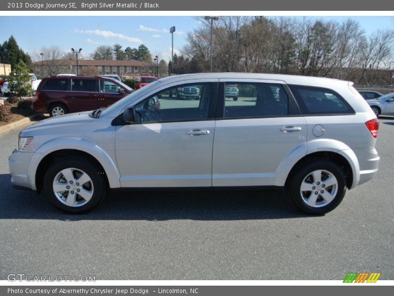 Bright Silver Metallic / Black 2013 Dodge Journey SE