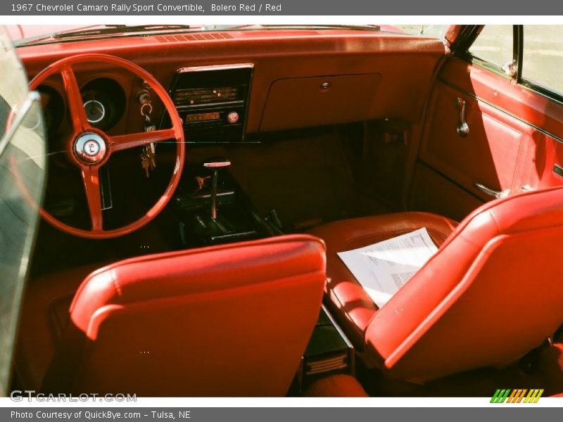 Bolero Red / Red 1967 Chevrolet Camaro Rally Sport Convertible