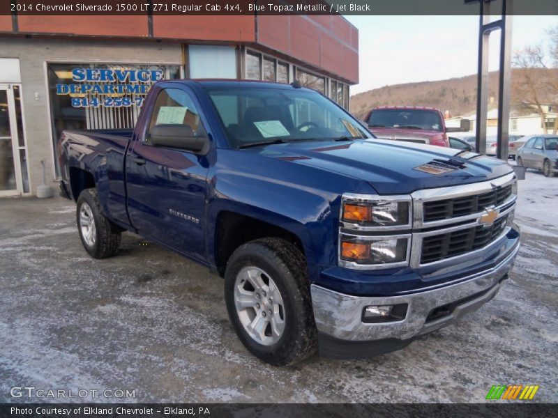 Blue Topaz Metallic / Jet Black 2014 Chevrolet Silverado 1500 LT Z71 Regular Cab 4x4