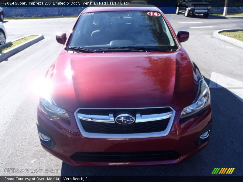 Venetian Red Pearl / Black 2014 Subaru Impreza 2.0i Limited 5 Door