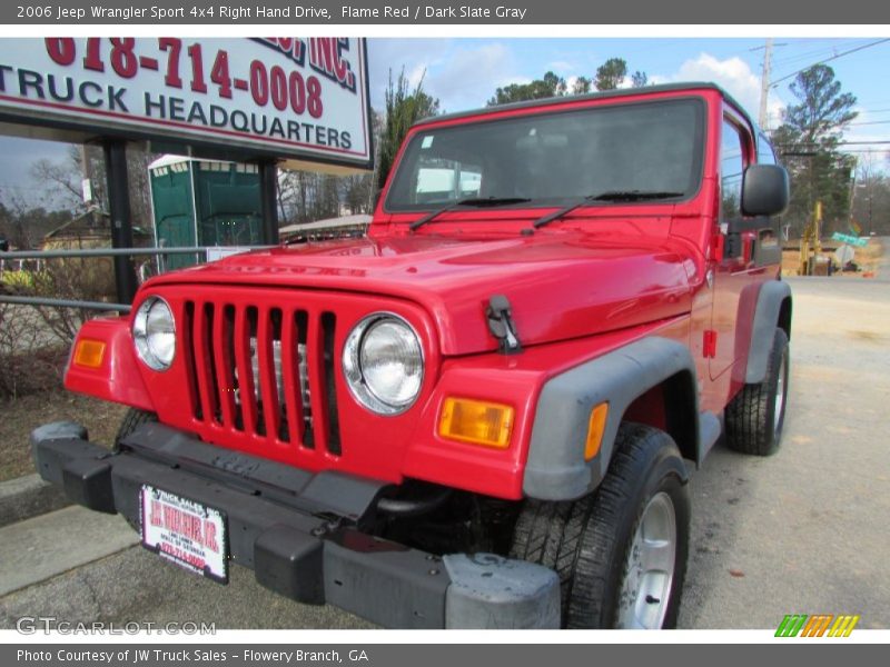 Flame Red / Dark Slate Gray 2006 Jeep Wrangler Sport 4x4 Right Hand Drive