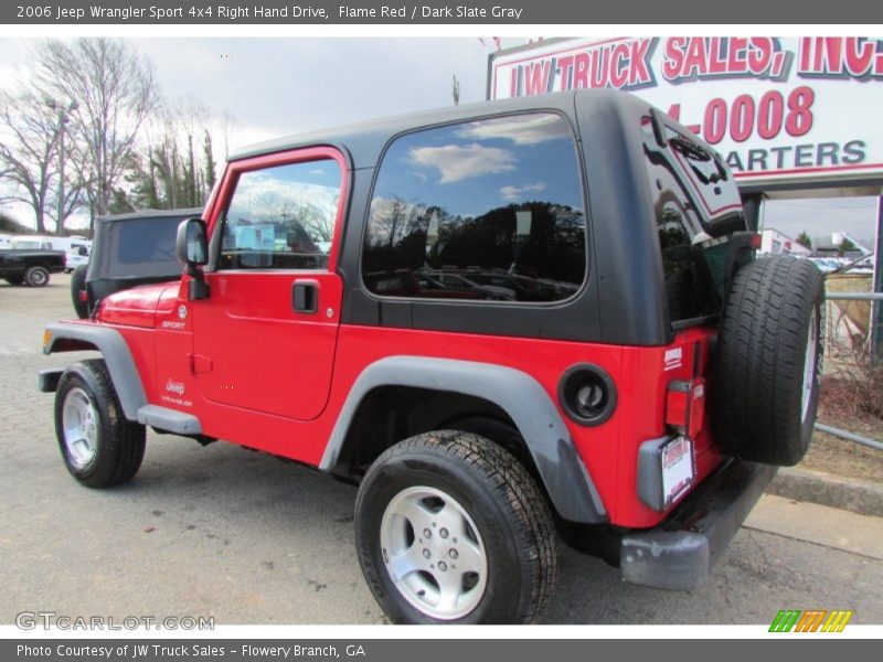 Flame Red / Dark Slate Gray 2006 Jeep Wrangler Sport 4x4 Right Hand Drive