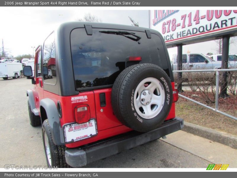 Flame Red / Dark Slate Gray 2006 Jeep Wrangler Sport 4x4 Right Hand Drive