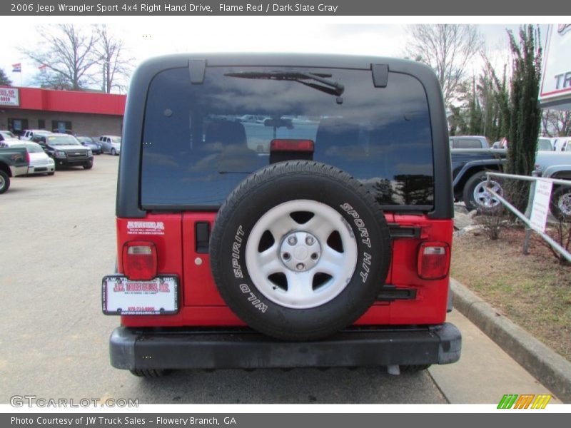 Flame Red / Dark Slate Gray 2006 Jeep Wrangler Sport 4x4 Right Hand Drive