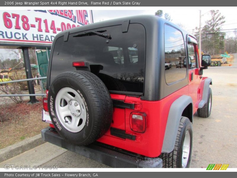 Flame Red / Dark Slate Gray 2006 Jeep Wrangler Sport 4x4 Right Hand Drive