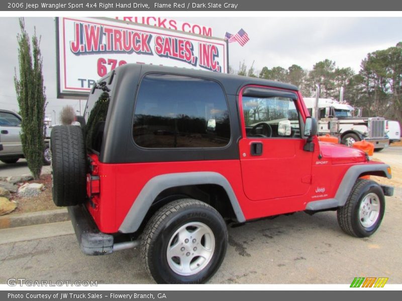 Flame Red / Dark Slate Gray 2006 Jeep Wrangler Sport 4x4 Right Hand Drive