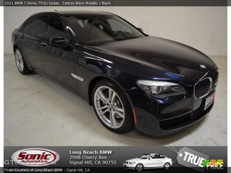 Carbon Black Metallic / Black 2011 BMW 7 Series 750Li Sedan