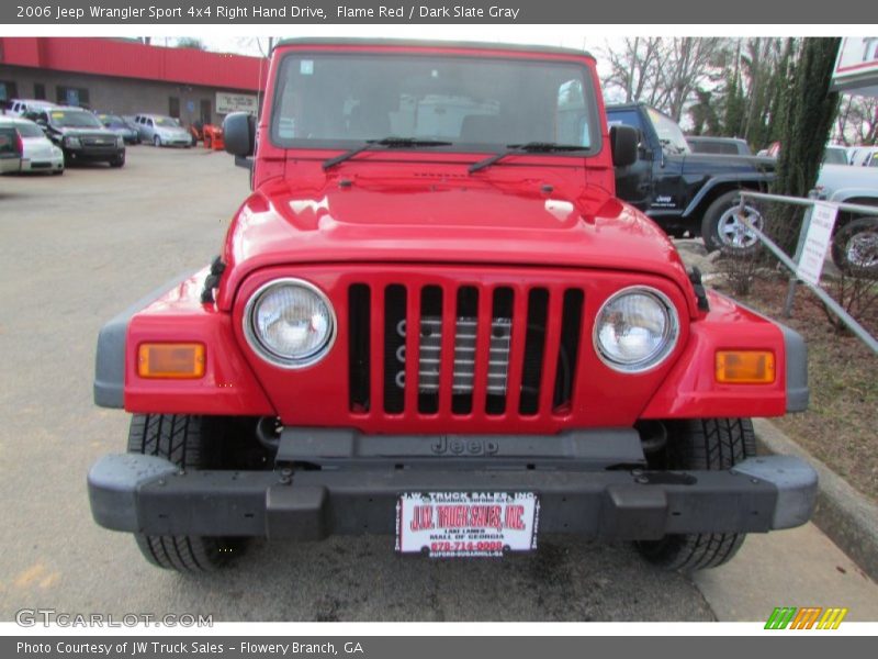 Flame Red / Dark Slate Gray 2006 Jeep Wrangler Sport 4x4 Right Hand Drive