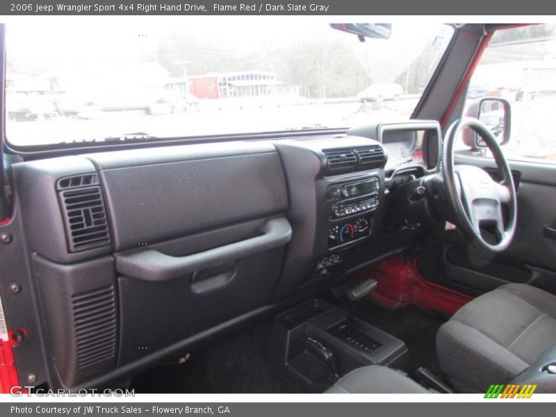 Flame Red / Dark Slate Gray 2006 Jeep Wrangler Sport 4x4 Right Hand Drive