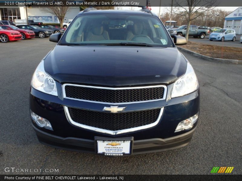 Dark Blue Metallic / Dark Gray/Light Gray 2010 Chevrolet Traverse LS AWD