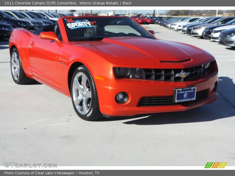Inferno Orange Metallic / Black 2011 Chevrolet Camaro SS/RS Convertible
