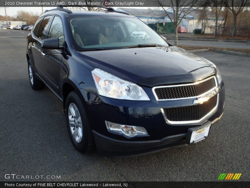 Dark Blue Metallic / Dark Gray/Light Gray 2010 Chevrolet Traverse LS AWD