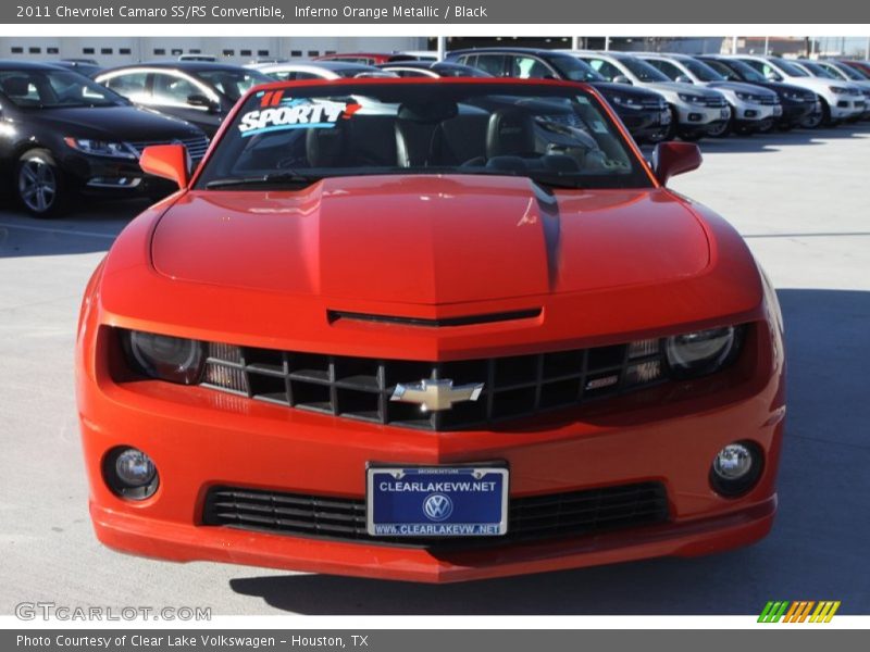 Inferno Orange Metallic / Black 2011 Chevrolet Camaro SS/RS Convertible
