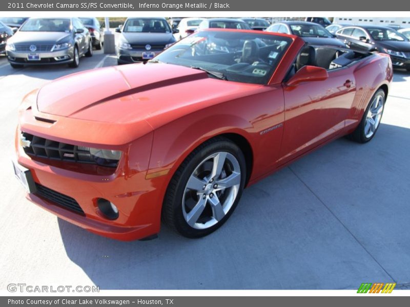 Inferno Orange Metallic / Black 2011 Chevrolet Camaro SS/RS Convertible