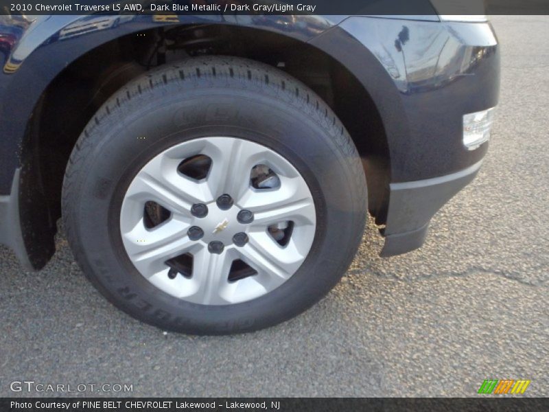 Dark Blue Metallic / Dark Gray/Light Gray 2010 Chevrolet Traverse LS AWD